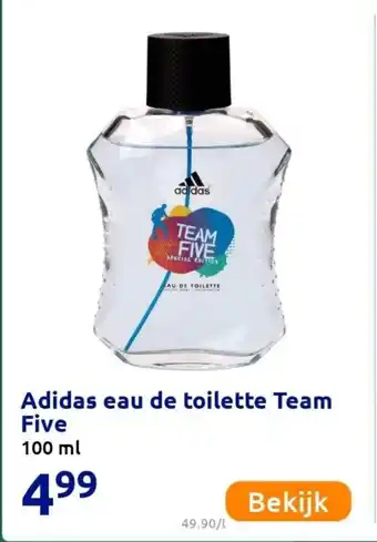 Action Adidas eau de toilette Team Five 100ml aanbieding