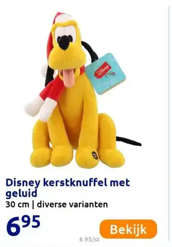 Action Disney kerstnuffel met geluid aanbieding