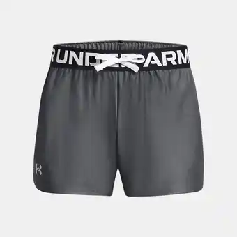 Under Armour Meisjesshort Under Armour Play Up Pitch Grijs / Metalen Zilver YMD (137 - 149 cm) aanbieding