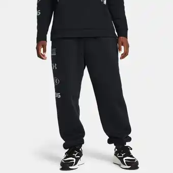 Under Armour Herenbroek Under Armour Icon Fleece Puddle Zwart / Staal L aanbieding