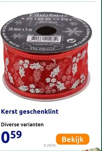 Action Kerst geschenklint aanbieding