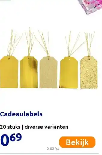 Action Cadeaulabels aanbieding