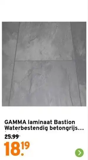 GAMMA GAMMA laminaat Bastion Waterbestendig betongrijs tegel aanbieding