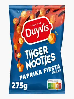 Flink Duyvis Tijgernootjes Fiesta Paprika Pinda Noten 275g aanbieding
