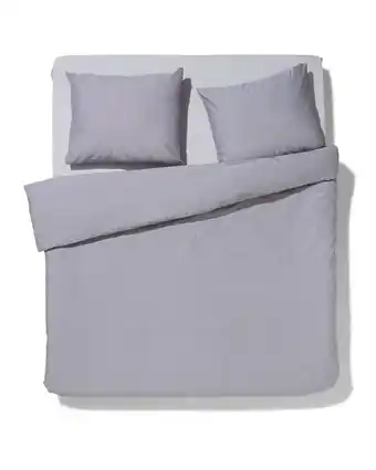 HEMA HEMA Dekbedovertrek Chambray 240x200/220 Lichtgrijs (lichtgrijs) aanbieding