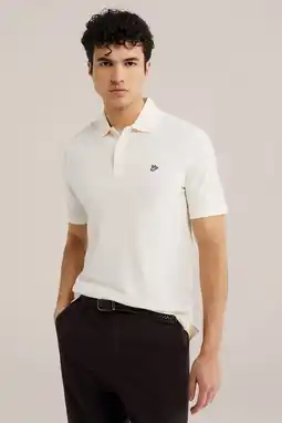 Wehkamp WE Fashion slim fit polo new ivory aanbieding