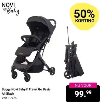 Van Asten BabySuperstore Buggy Novi BabyⓇ Travel Go Basic All Black aanbieding