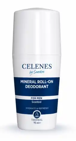 De Online Drogist Celenes For Men Mineral Roll-On Deodorant aanbieding