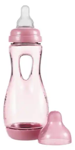 De Online Drogist Difrax Easy Grip Bottle 6+ Months Raspberry aanbieding