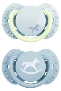 De Online Drogist Difrax LOVI Pacifier Dynamic Newborn Baby Shower Boy - Fopspeen aanbieding
