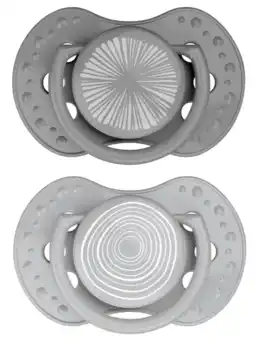 De Online Drogist Difrax LOVI Dynamic Pacifier 18+ Months Harmony Dark Grey Light Grey - Fopspeen aanbieding