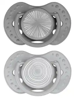 De Online Drogist Difrax LOVI Dynamic Pacifier 18+ Months Harmony Dark Grey Light Grey - Fopspeen aanbieding
