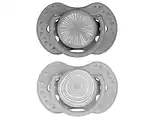 De Online Drogist Difrax LOVI Dynamic Pacifier 18+ Months Harmony Dark Grey Light Grey - Fopspeen aanbieding