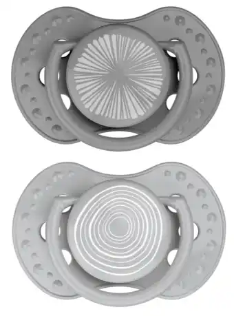 De Online Drogist Difrax LOVI Dynamic Pacifier 18+ Months Harmony Dark Grey Light Grey - Fopspeen aanbieding