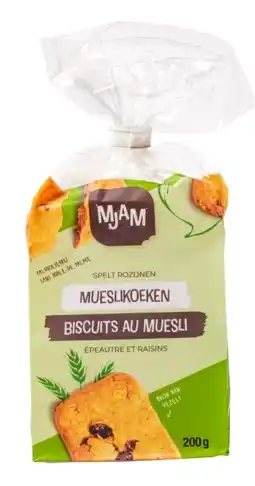 De Online Drogist Mjam Mueslikoeken Spelt Rozijnen aanbieding