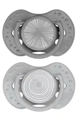 De Online Drogist Difrax LOVI Dynamic Pacifier 0-3 months Harmony Dark Grey Light Grey - Fopspeen aanbieding
