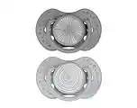 De Online Drogist Difrax LOVI Dynamic Pacifier 0-3 months Harmony Dark Grey Light Grey - Fopspeen aanbieding