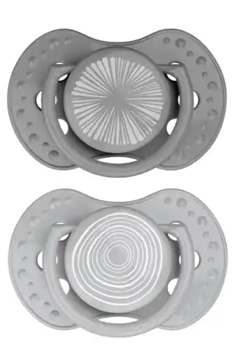 De Online Drogist Difrax LOVI Dynamic Pacifier 0-3 months Harmony Dark Grey Light Grey - Fopspeen aanbieding