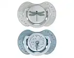 De Online Drogist Difrax LOVI Dynamic Pacifier 0-3 Months Botanic Blue Green - Fopspeen aanbieding