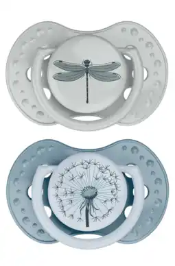 De Online Drogist Difrax LOVI Dynamic Pacifier 18+ Months Botanic Blue Green - Fopspeen aanbieding