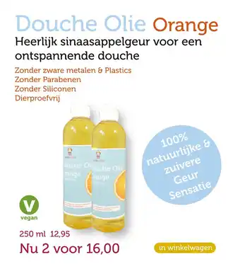 De Rode Pilaren Douche Olie Orange 250ml aanbieding