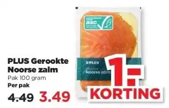 PLUS PLUS Gerookte Noorse zalm aanbieding