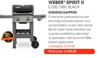 Coppelmans WEBERⓇ SPIRIT II E-220, GBS, BLACK aanbieding