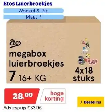 Bol.com Etos Luierbroekjes aanbieding