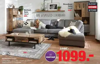 Budget Home Store Barkast guto, broodkast guto, salontafel guto of hoekbank freija aanbieding