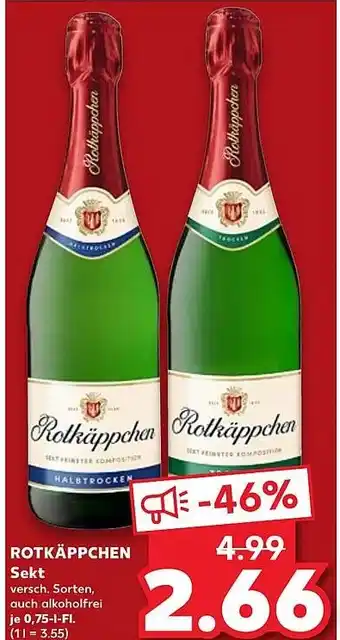 Kaufland DE ROTKÄPPCHEN Sekt aanbieding