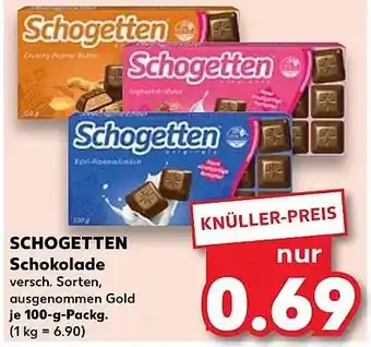 Kaufland DE SCHOGETTEN Schokolade aanbieding