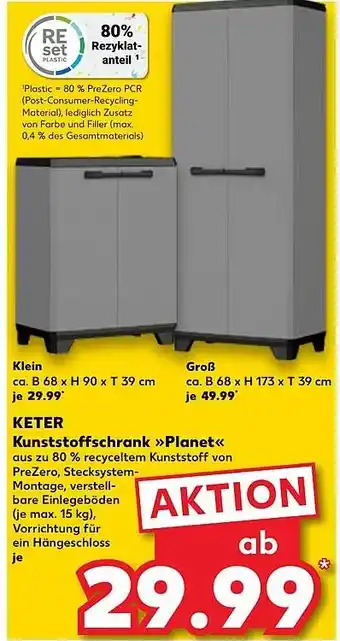 Kaufland DE KETER Kunststoffschrank >>Planet aanbieding