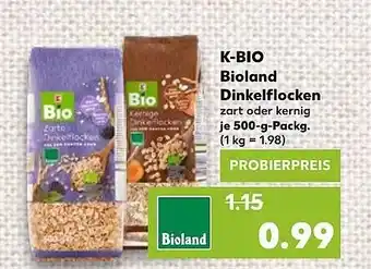 Kaufland DE K-BIO Bioland Dinkelflocken aanbieding