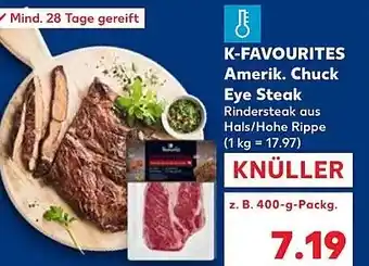 Kaufland DE K-FAVOURITES Amerik. Chuck Eye Steak aanbieding