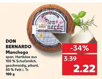 Kaufland DE DON BERNARDO Manchego aanbieding