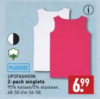 ALDI UP2FASHION 2 pack singlets aanbieding