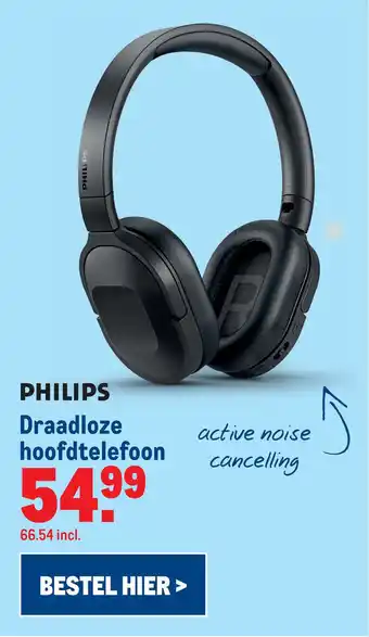 Makro Philips Draadloze Hoofdtelefoon aanbieding