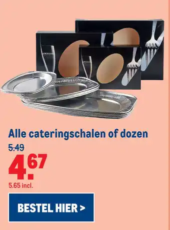 Makro Alle cateringschalen of dozen aanbieding