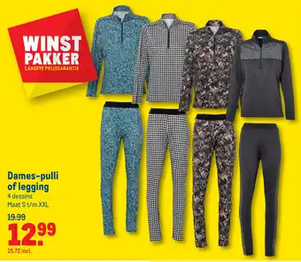 Makro Dames-pulli of legging aanbieding