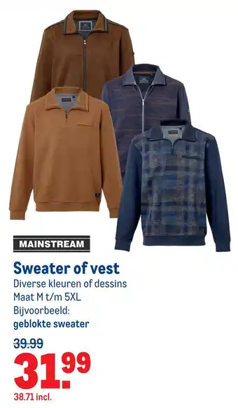 Makro Sweater of vest aanbieding