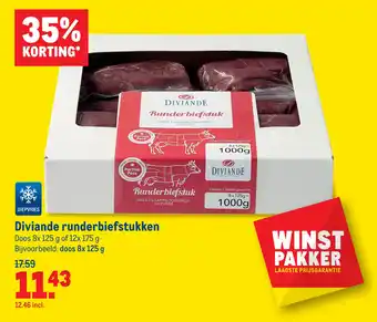 Makro Diviande runderbiefstukken aanbieding