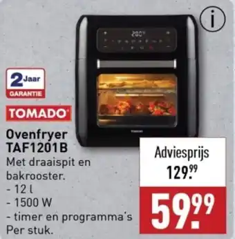 ALDI Tomado overfryer taf1201b aanbieding