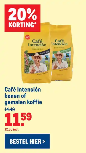 Makro Café Intención bonen of gemalen koffie aanbieding