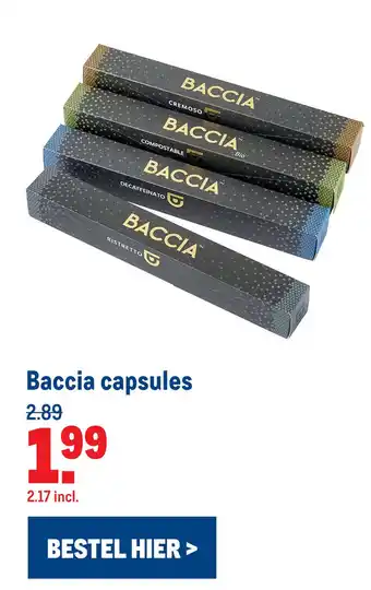 Makro Baccia capsules aanbieding