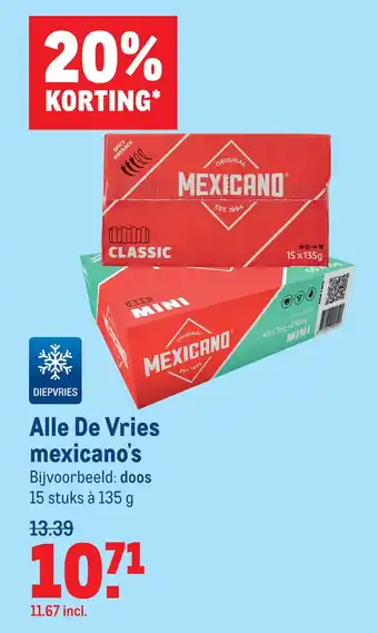 Makro Alle De Vries mexicano's aanbieding