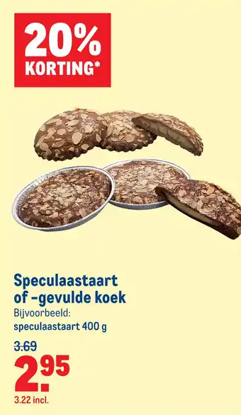 Makro Speculaastaart of -gevulde koek aanbieding