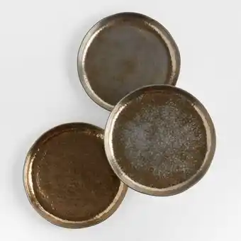 CB2 Range Metallic Round Platter by Leanne Ford aanbieding