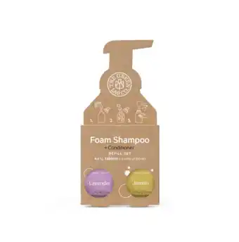 De Online Drogist The Green Lab Co. Navul set Schuimende Shampoo Tabletten 4x - Lavendel & Jasmijn aanbieding