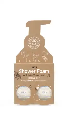 De Online Drogist The Green Lab Co. Navul set Doucheschuim Tabletten 4x - Kids aanbieding