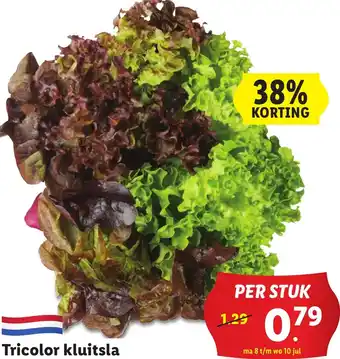 Lidl Tricolor kluitsla aanbieding